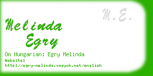 melinda egry business card